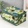 Casket for needlework "Tropical leaves on green" 19x26x14.5 cm