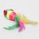 Multi -colored mouse with feathers, 5 cm, rainbow