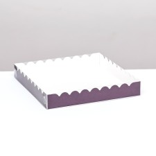 Box for cookies, lilac, 20 x 20 x 3 cm