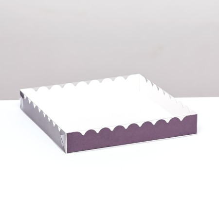 Box for cookies, lilac, 20 x 20 x 3 cm