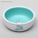 Ceramic bowl for rabbits 200 ml 10 x 3.7 cm, white-green