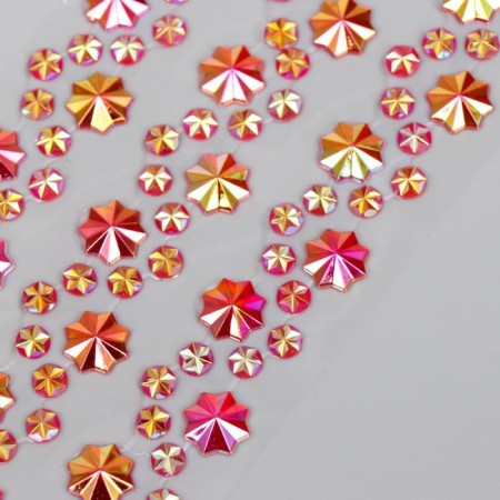 Decorative self -adhesive tape from rhinestones. The length of each 270 mm, width 16 mm.
