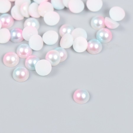 Decor "Semiobusins ​​and rhinestones. Pink-blue gradient" d = 6 mm 10g 200 pcs 5x2.5 mix-2