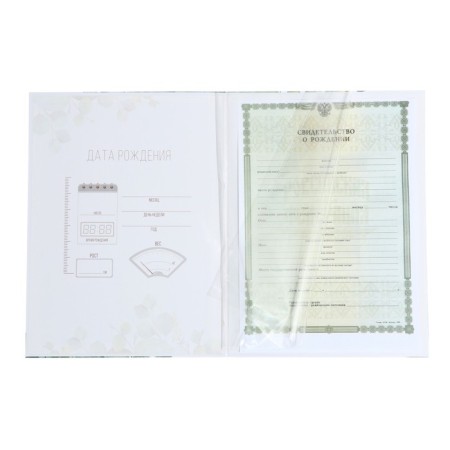 Folder for the birth certificate "Welcome Baby", 23.5 x 31.5 cm.-6