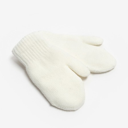 Mittens of two -layer Minaku "plain", col. White, rr 15 (6-8 years)-2
