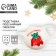 New Year. Ceramic stand for a tea bag “Miracles Time”, 6.5 x 6.8 cm, white color