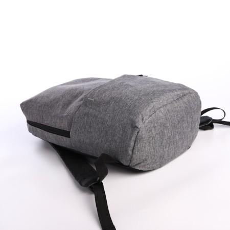 Youth backpack on a zipper, waterproof, 3 outer pockets, color gray color-4