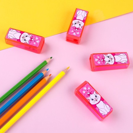 Plastic rectangular sharpener, aristocrats cats-8