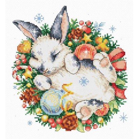 Set for embroidery with the Consumed Cross "Zaykin Sleep", 18x20 cm