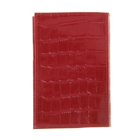 Cover for a passport with a pocket, the color is red-2