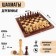 Chess "Byzantium", wooden board 40 x 40 cm, King H-9 cm, pawn H-4.5 cm