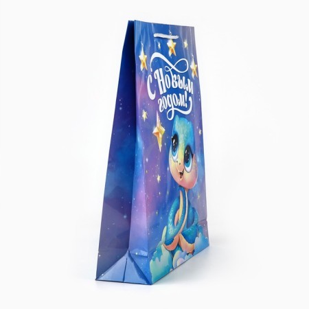 Package Gift New Year Laminated "Snake 2025", l 28 x 38 x 9 cm, new year-2