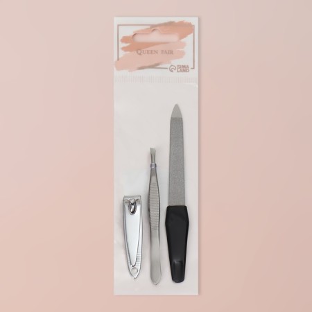 Manicure set, 3 objects, black color/silver-4