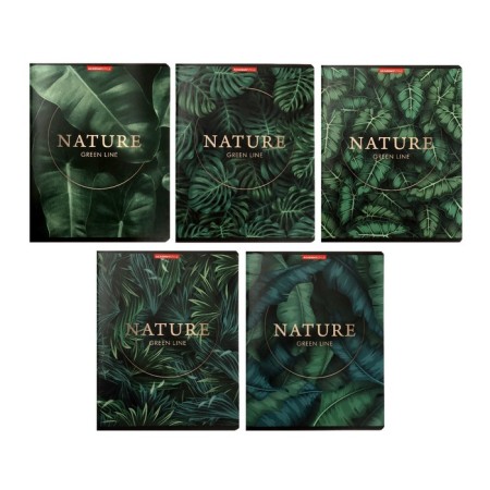 A notebook of 96 sheets in the “Leaves” line, the cover shaking cardboard, VD-LK, MIX