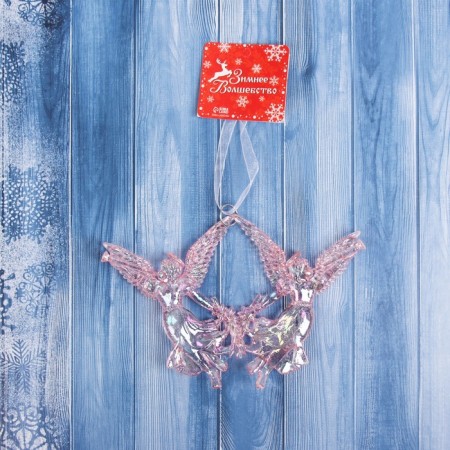Jewelry decoration "Angels of Hope" 10x14 cm, lilac overflow-2