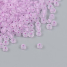 Бисер стекло 6/0 "Сиреневый" светится УФ 450 гр