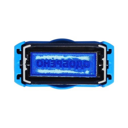Automatic stamp, 14x38mm, "approved", blue-6