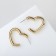Earrings Plastic "Heart" Dungeon, Color Gold