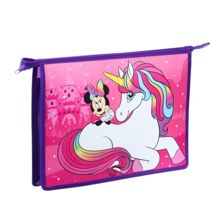 A4 notebook folder, on lightning, plastic, Minnie Mouse and unicorn-5