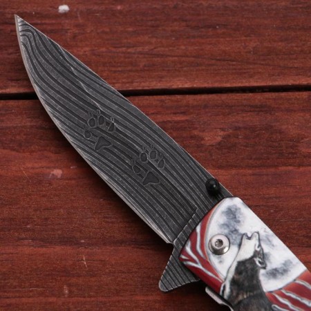 Folding "leader" steel - 95x18, handle - wenge, 23 cm-1