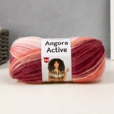 Пряжа "Angora Active" 20% шерсть, 80% акрил  500м/100гр (846 персик-роз-бордо)
