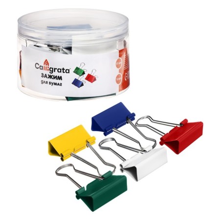 Clamps for cauliflower clamps 51mm, 12 pieces, 4 colors, in a plastic tube