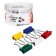 Clamps for cauliflower clamps 51mm, 12 pieces, 4 colors, in a plastic tube