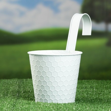 Kashpo hung "Bucket Linda" white, 12x10x13cm-1