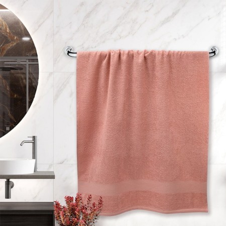 Tainted towel "Contour", 400 grams, size 100x150 cm, pink color-3