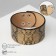 Bracelet Skin "Safari" python, wide, black-gold color, 23.5 cm