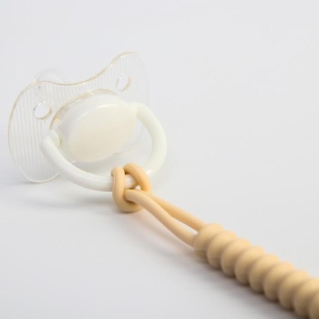 Holder for the nipple - dummy "rings", silicone, beige color-3