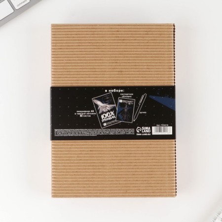 Gift set "23.02": Diary A5 80 sheets, PVC passport cover and Plastic pen.-11