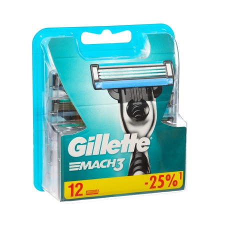 Exchange cassettes Gillette Mach 3, 12 pcs