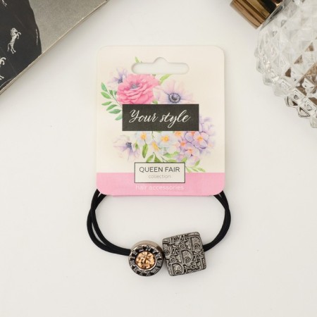 Hair elastic band "Kalie" buttons, 5 cm, mix