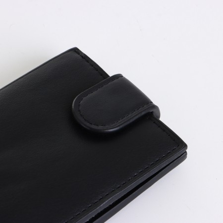 Male purse on the button, black color-4