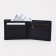 Male purse for TEXTURA cards, bills, coins, black color