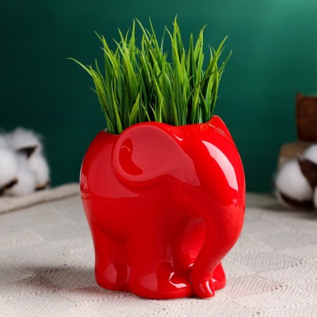 Pot "Elephant" red, 12x8.5x10cm