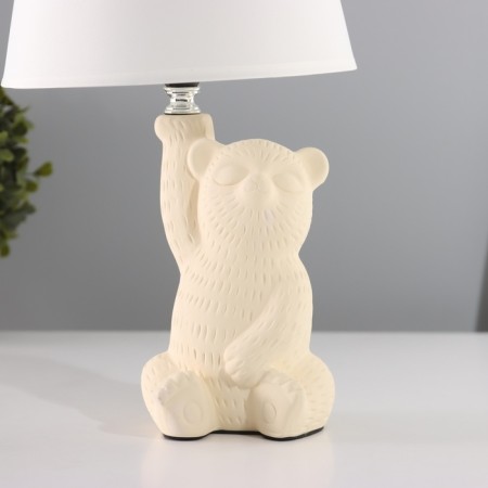 Table lamp "Misha" 1x40W E14 beige 19.5x19.5x36cm-3