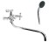 Accoona A7171 bath mixer, two -wound, brass, chrome