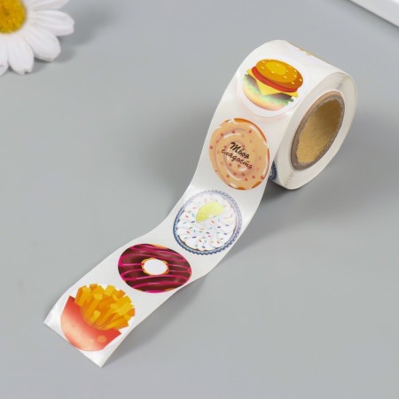 Sticker Paper "Tastiness" d = 2.5 cm 252 pcs in the roll-4