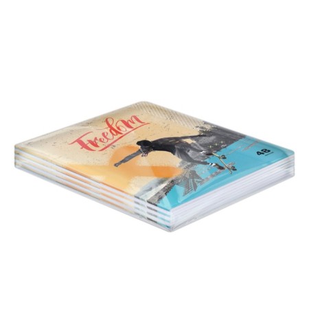 Notebook of 48 sheets in the "Boys" line, cover coated cardboard, offset unit, mix-8