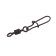 Twal with a fastener Namazu Pro Rolling Ribbed Swivel, Carbon, size 8. Test-17 kg