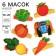 Set of carnival masks vegetables, blue tractor 6 pcs.