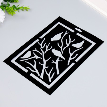 Plastic stencil "Birds" 20x29cm-1