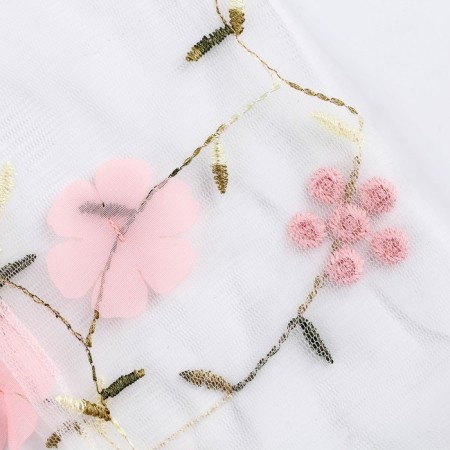 Carnival accessories, white, pink flowers-5