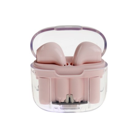 Wireless headphones Mybit Pro13, TWS, inserts, BT 5.0, 30/180 mAh, transparent, purple 99401-4