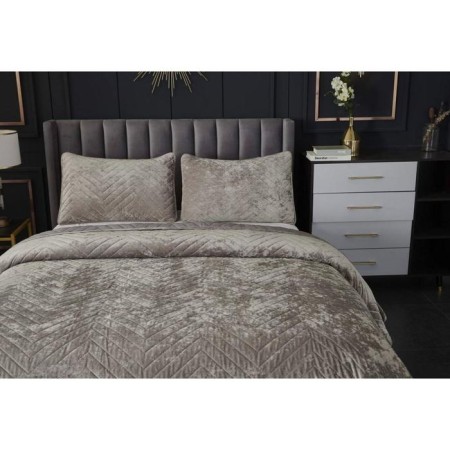 A set with a blanket "Fernand", size 240x260 cm, 50x70 cm - 2 pcs, beige color-7