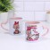 Sublimation mug "I am a creative girl", with a curly handle, a pink bottom