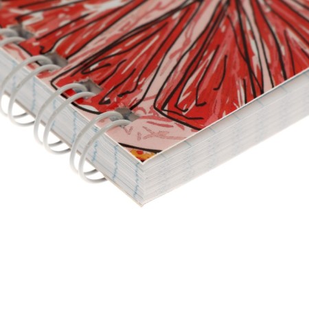 A6 notebook, 80 sheets on the crest, cover of laminated cardboard, mix-2