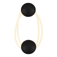 Wall lamp ST LUCE. SL6102.421.30. Sagrato. 1x30 W, LED, 3000K, 2700 LM, 35x60 cm, black color